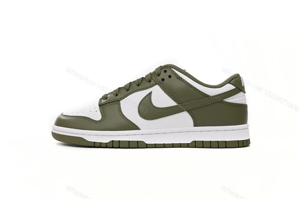 View 12 of Nike Dunk Low White Scattered olive Green DD1503-200
