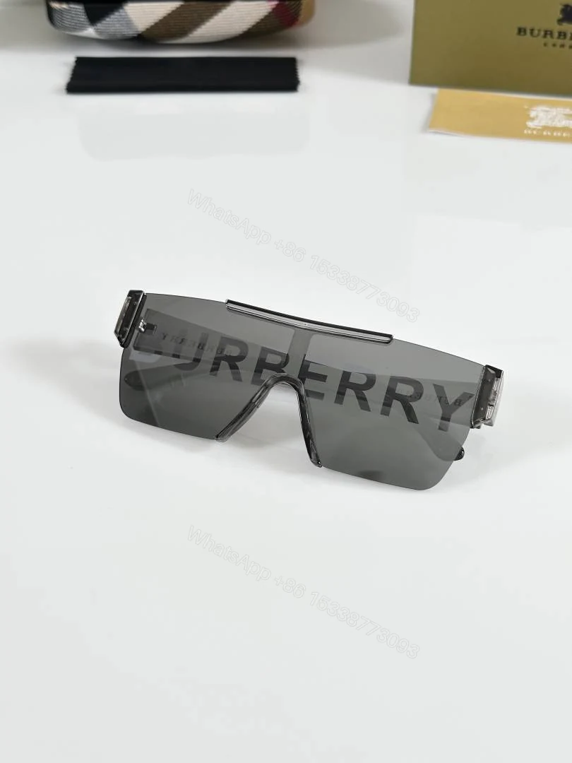 View 4 of First Copy Burberry Silver Shield Unisex Sunglasses UV Protection Premium Quality