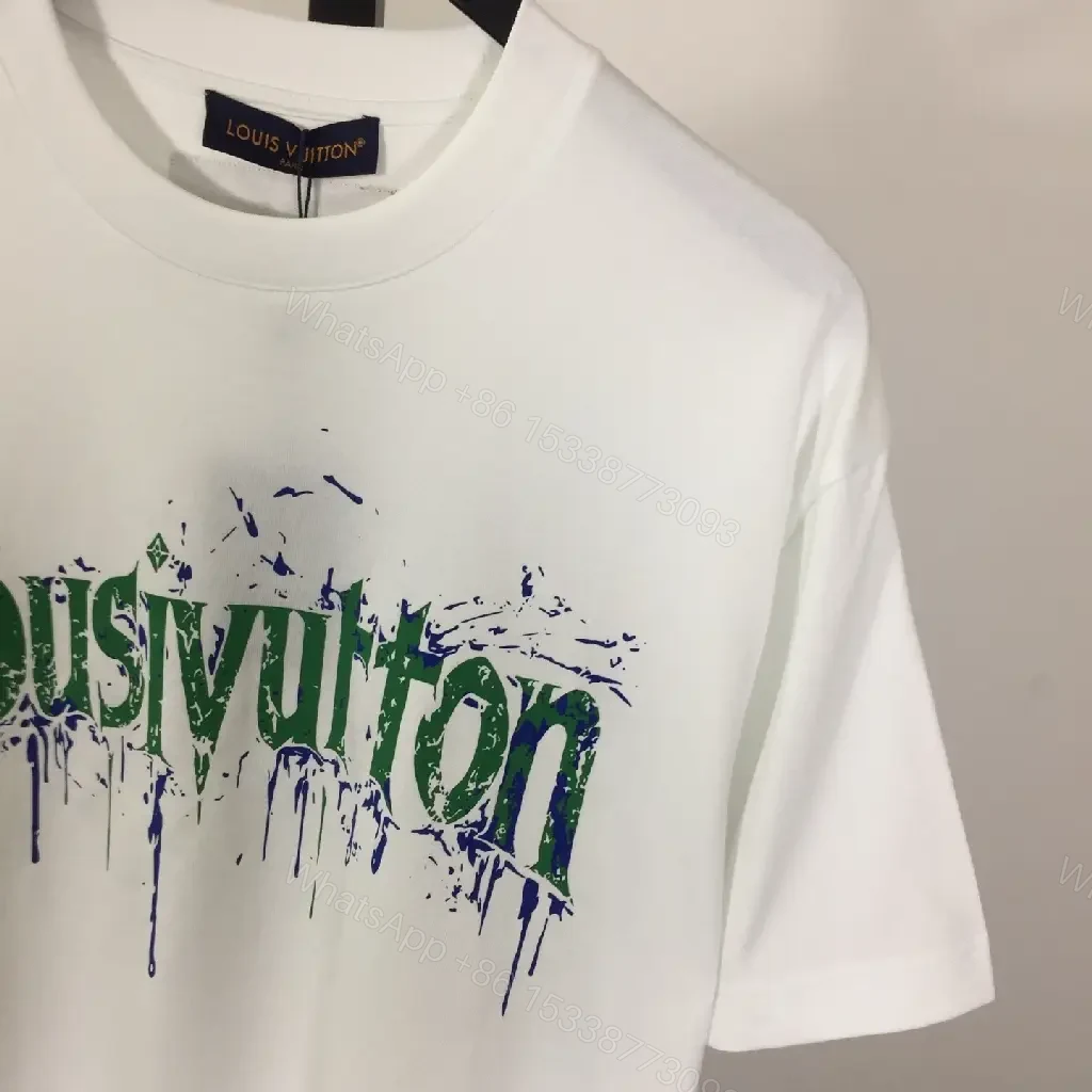 View 7 of Drip Print Graphic Tee – Luxury Streetwear Essential Tee