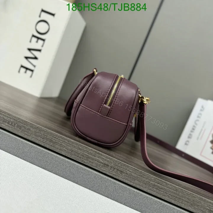 View 8 of Loewe Burgundy Amazona 23 Bag featuring Gold-Tone Hardware DZ2857
