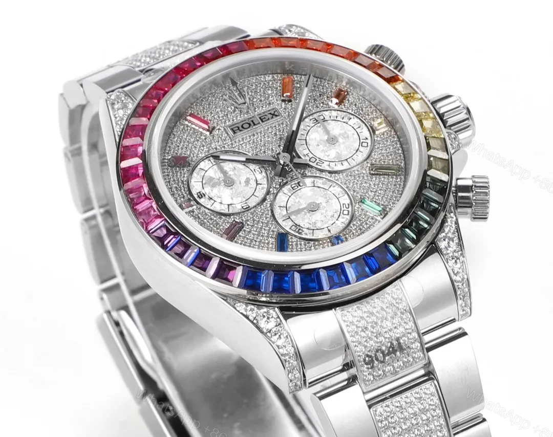 View 5 of BT Factory Clean Factory ROLEX Rainbow Daytona Platinum Watch