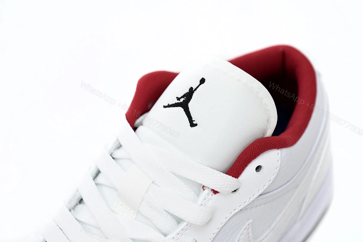 View 8 of Air Jordan 1 Low All-white Red 553560-164