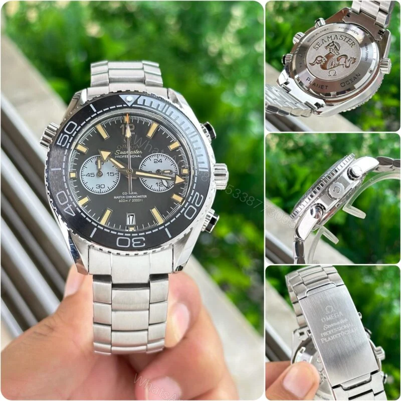 View 2 of Omega Seamaster Planet Ocean 45MM Gray Dial Chronograph Quartz