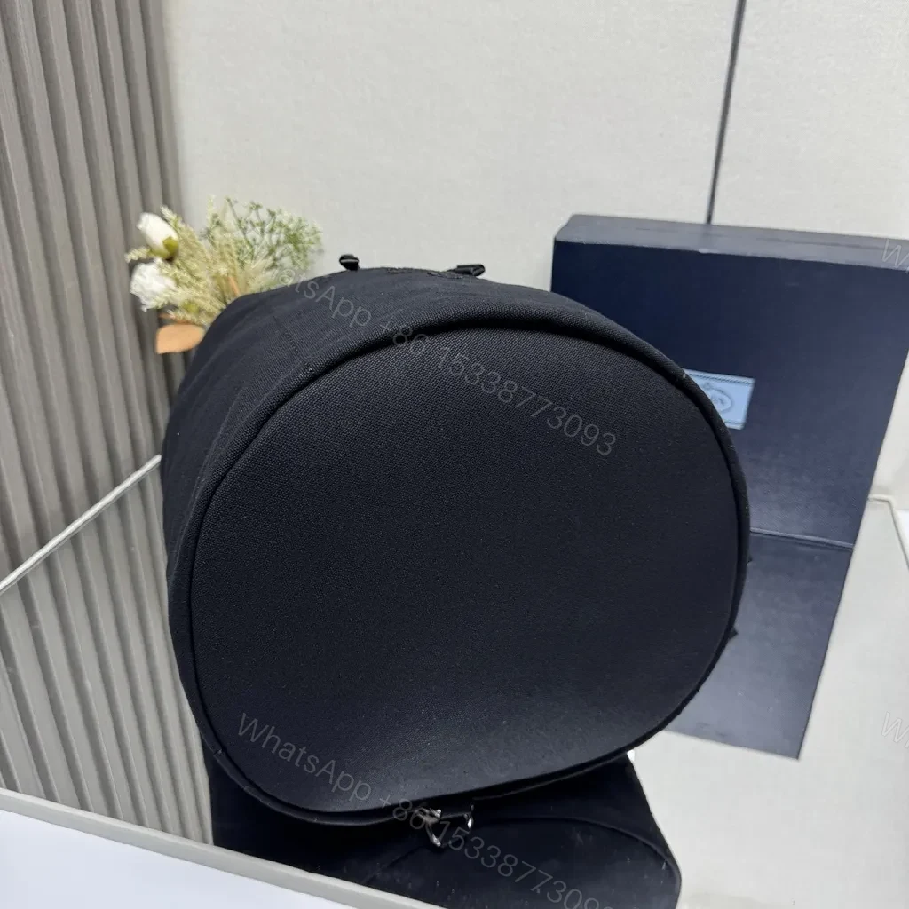 View 3 of Minimalist Black Drawstring Backpack — Subtle Luxury, Everyday