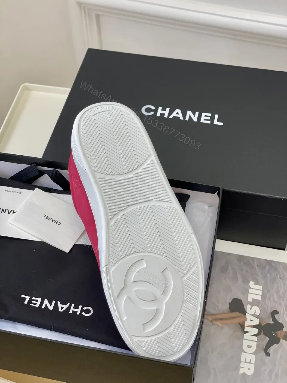 View 4 of Pink Suede High-Top Sneaker: Luxury Everyday Comfort, Chic Style