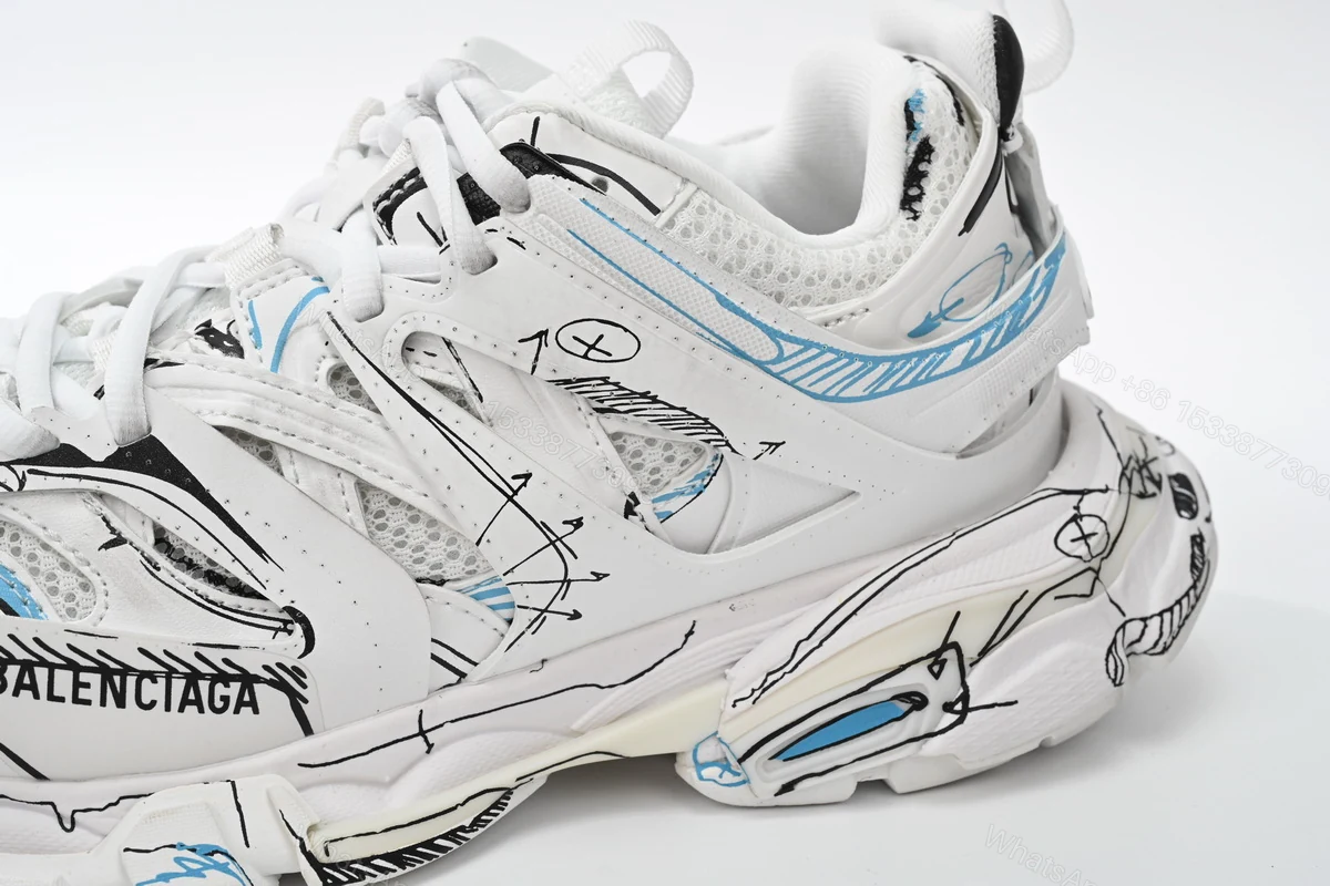 View 7 of Balenciaga Track. Black Graffiti Art 542436 W3SRA 9014