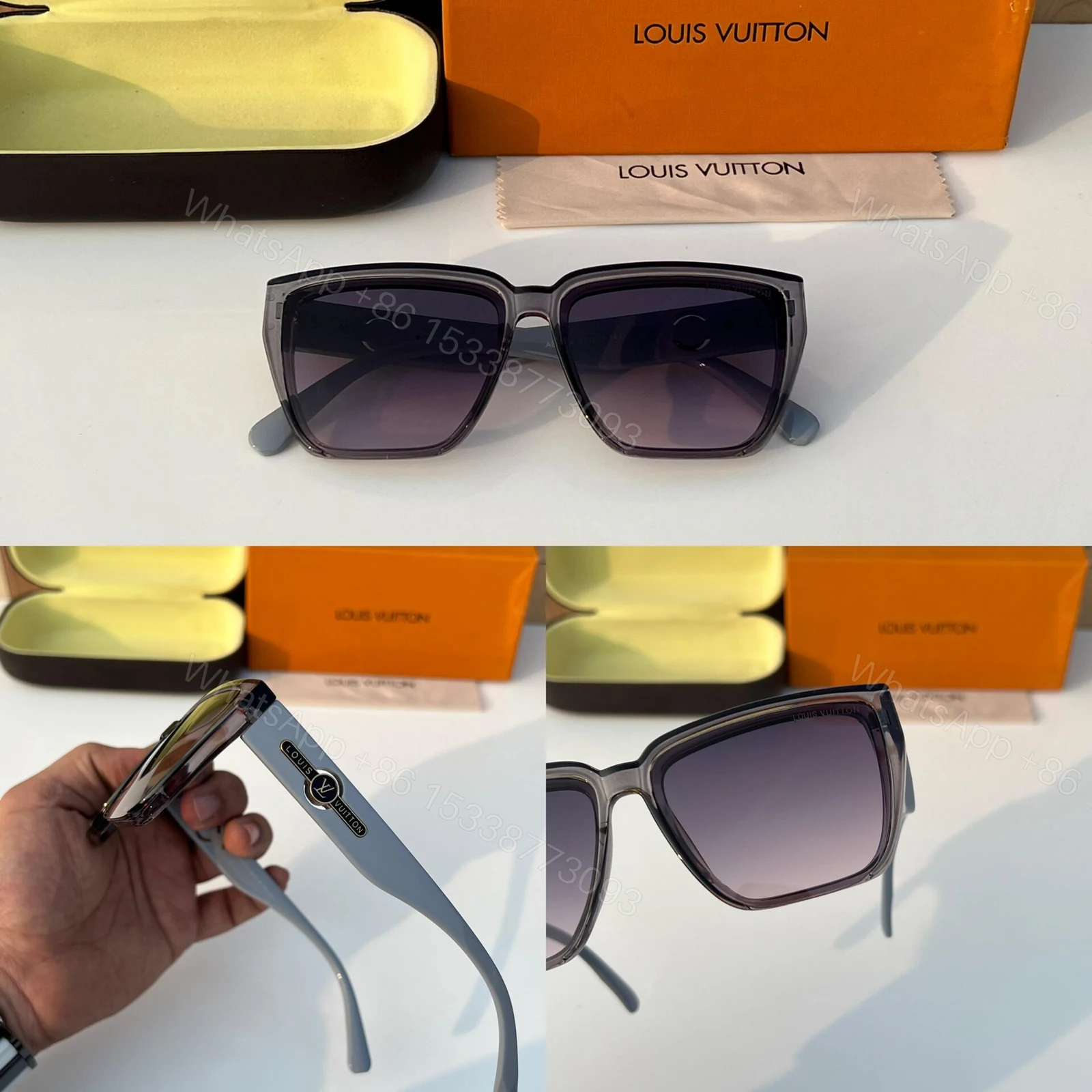 View 5 of Louis Vuitton Pilot Gray Sunglasses