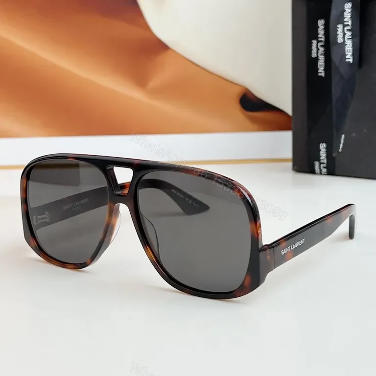 View 7 of Bold Saint Laurent Sunglasses â€“ Oversized Shield Frame, Gradient Lenses