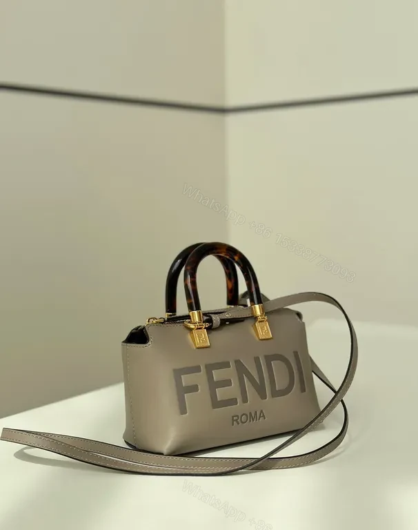 View 3 of Compact Luxury Handbag: FENDI Roma Script Crossbody