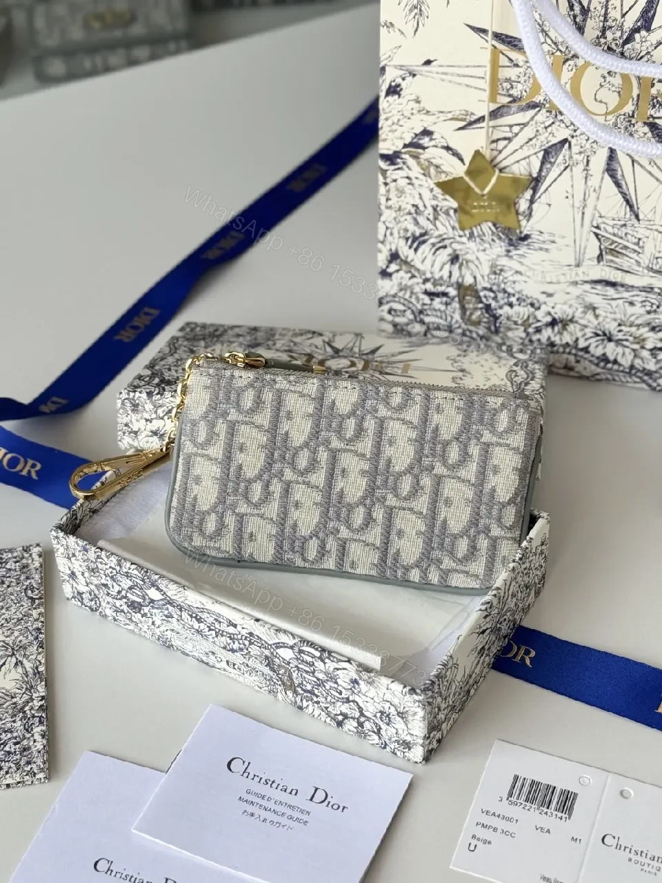 View 6 of Chic Monogram Wallet Set with Travel Pouch