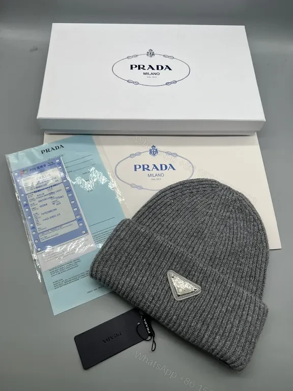 View 9 of Prada-Inspired Knit Beanie: Luxe Black warmth