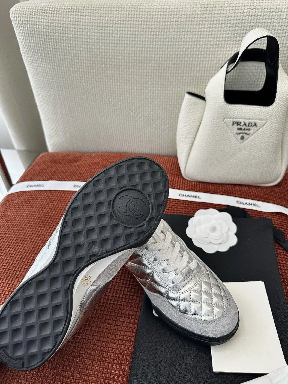 View 6 of Metallic Quilted High-Tops: Luxe Sport-Luxe Sneakers