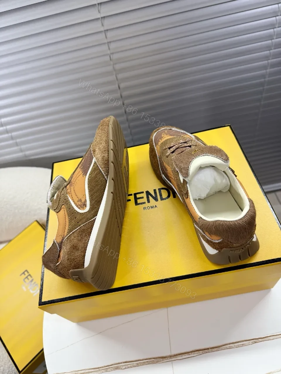 View 3 of Earthy Patchwork Suede Sneakers for Everyday Luxury