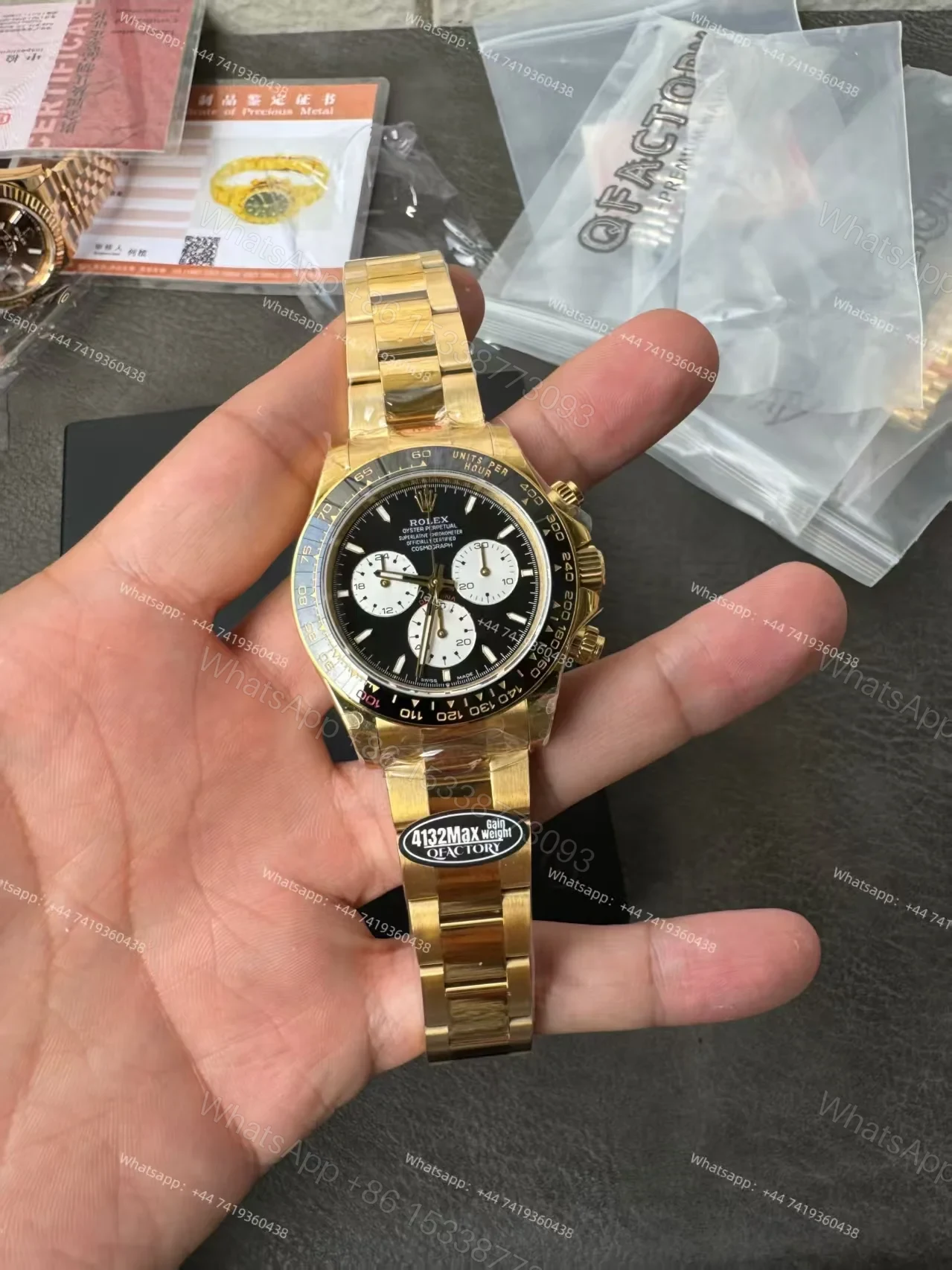 View 2 of Rolex Super Clone Daytona Le Mans 126528LN Gold 4132 Movement