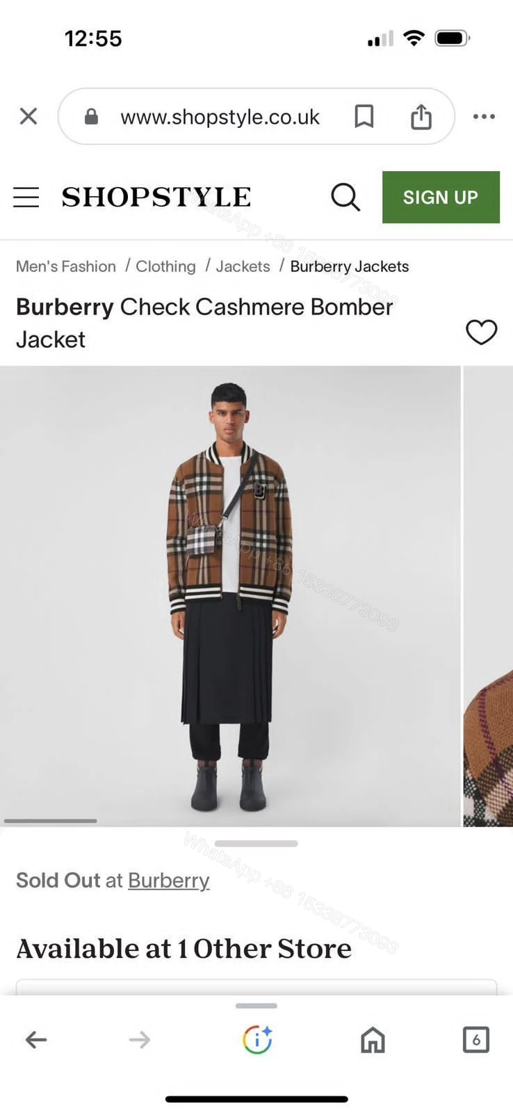 View 6 of First Copy Burberry Italian Tweed Imported Jackets