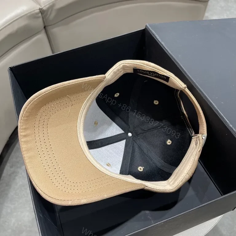 View 9 of Monogram Canvas Cap: Luxe LV-Style Hardware, Neutral Beiges Premium Baseball Cap