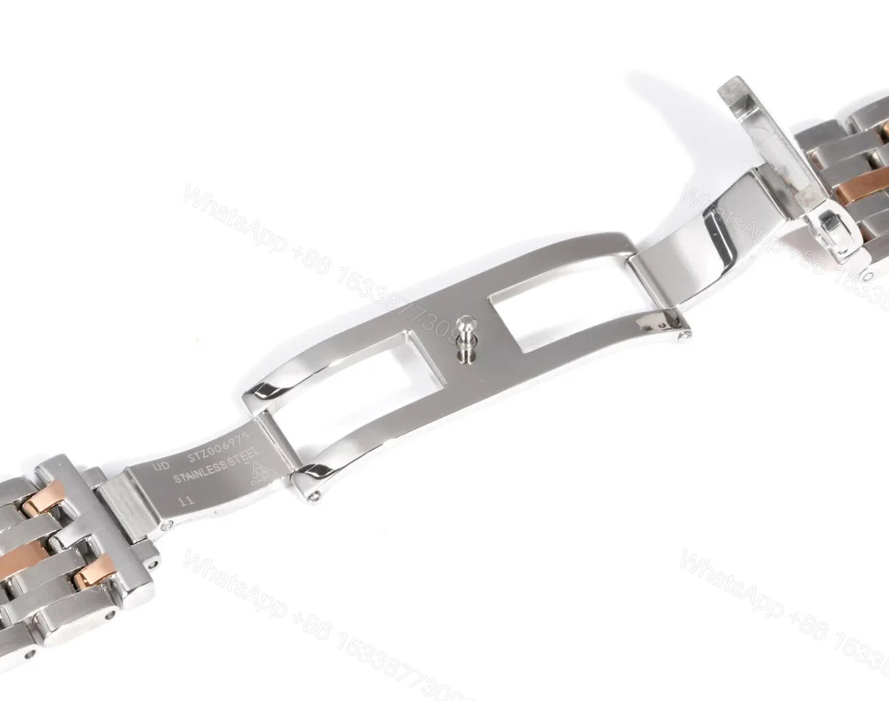 View 9 of Omega De Ville Prestige Quartz 24.4 Stainless Steel Red Gold MOP Bracelet 424.20.24.60.05.002