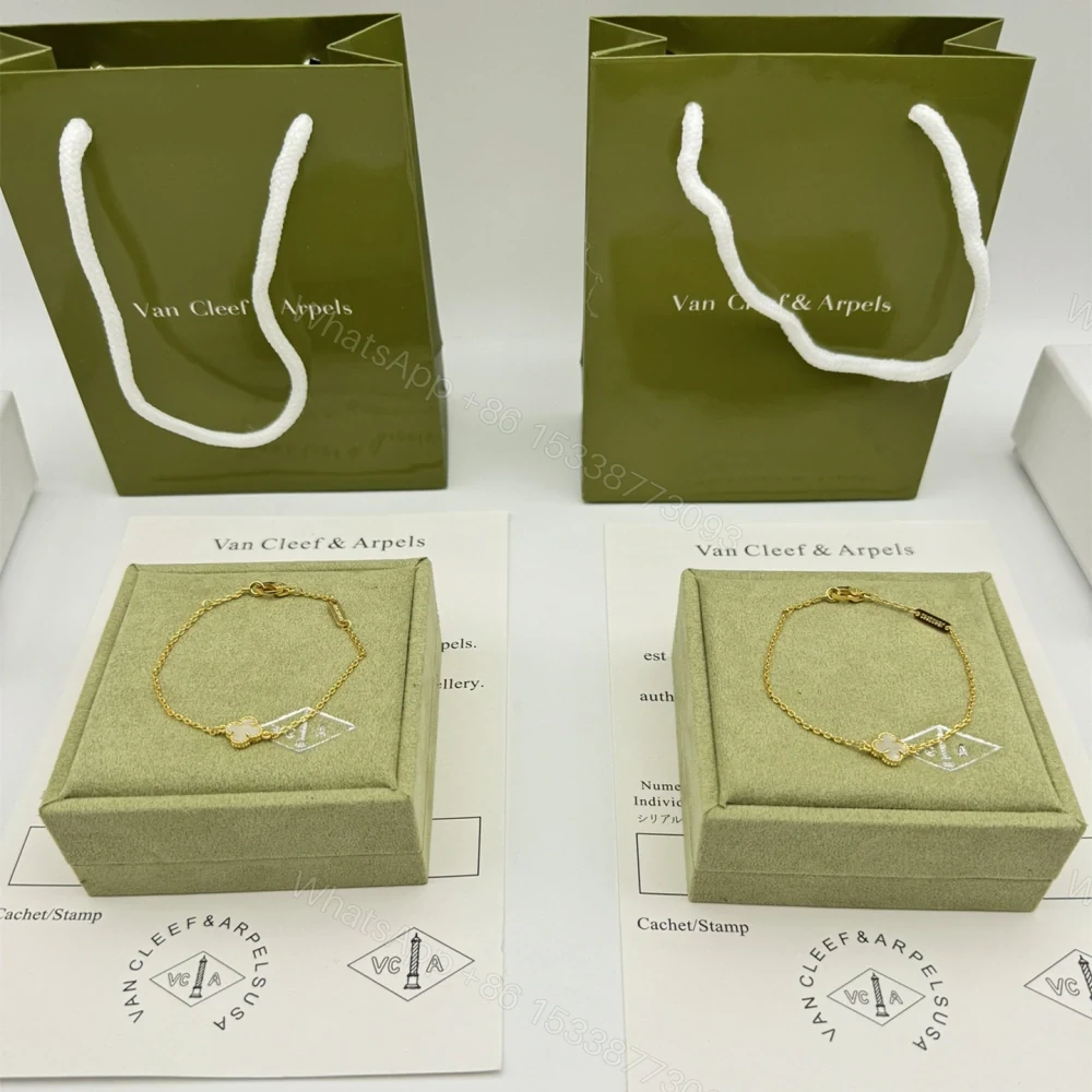 View 5 of 高仿首飾VanCleef&Arpels*RF68800單花貝母黃金手鏈