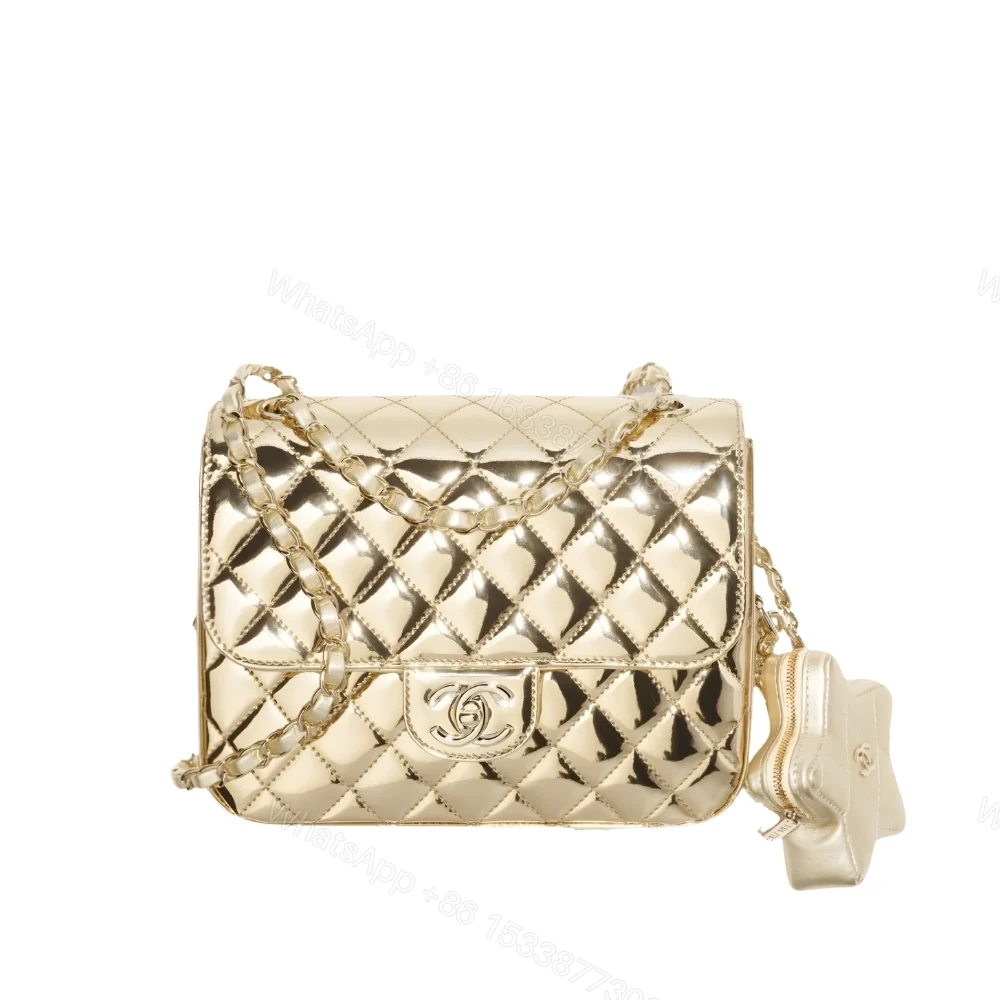 Chanel Backpack And Star Coin Purse Metallic Mirror Gold 23Cm — view 1