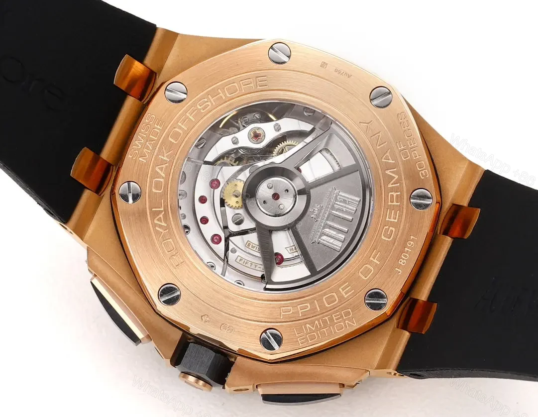 View 9 of JF Factory Audemars Piguet Royal Oak Offshore Rose Gold Black Ceramic Chronograph Watch