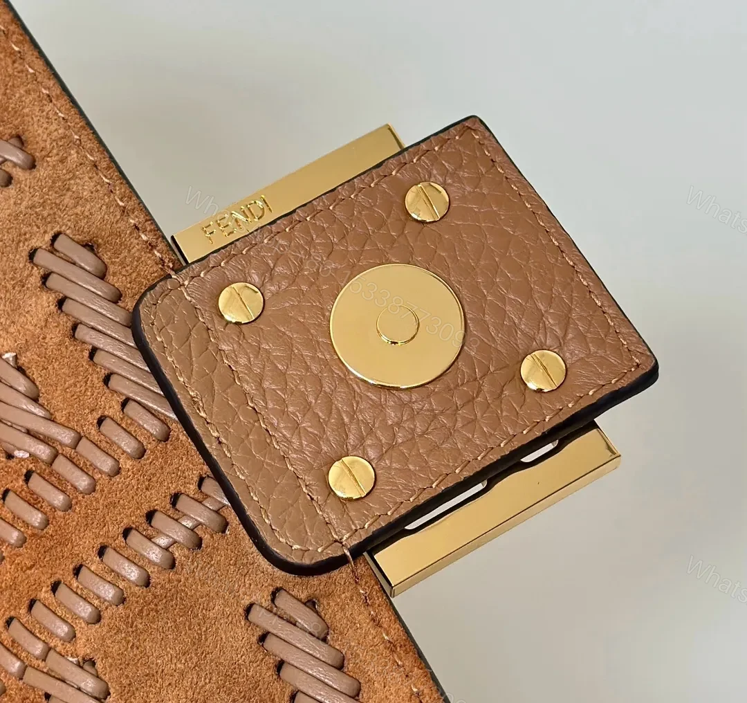 View 9 of Structured Chic Monogram Crossbody: Gold-Hardware Elegance Bag