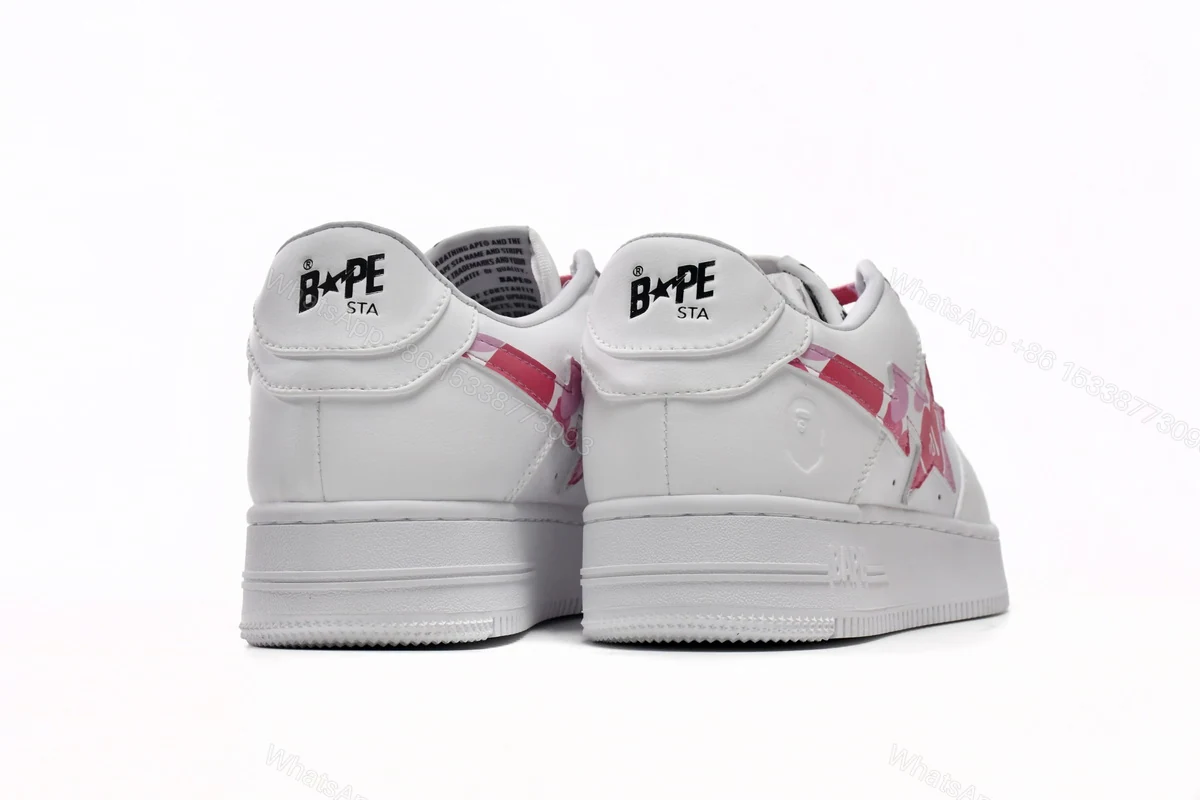 View 3 of Cheap Fake Bape Sta Low White Red Camouflage 1H20-191-045(BapeSta)