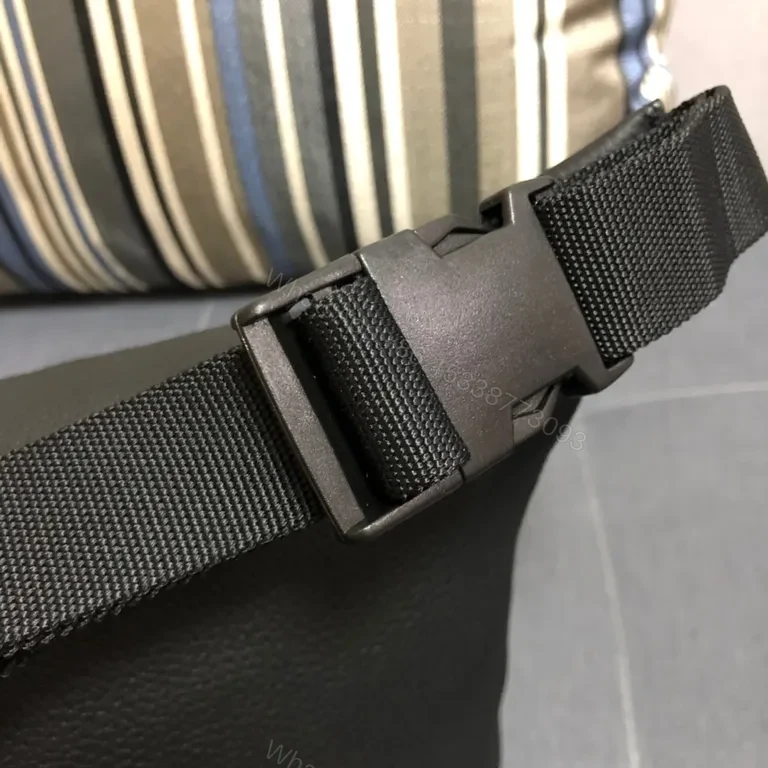 View 2 of Black Pebble Leather Belt Bag â€“ Balenciaga Style Waist Pack