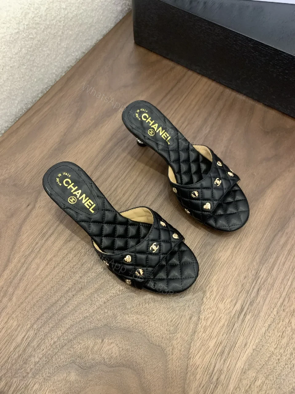 View 2 of Patterned Quilted Slip-Ons: Luxe Comfort Sandals
