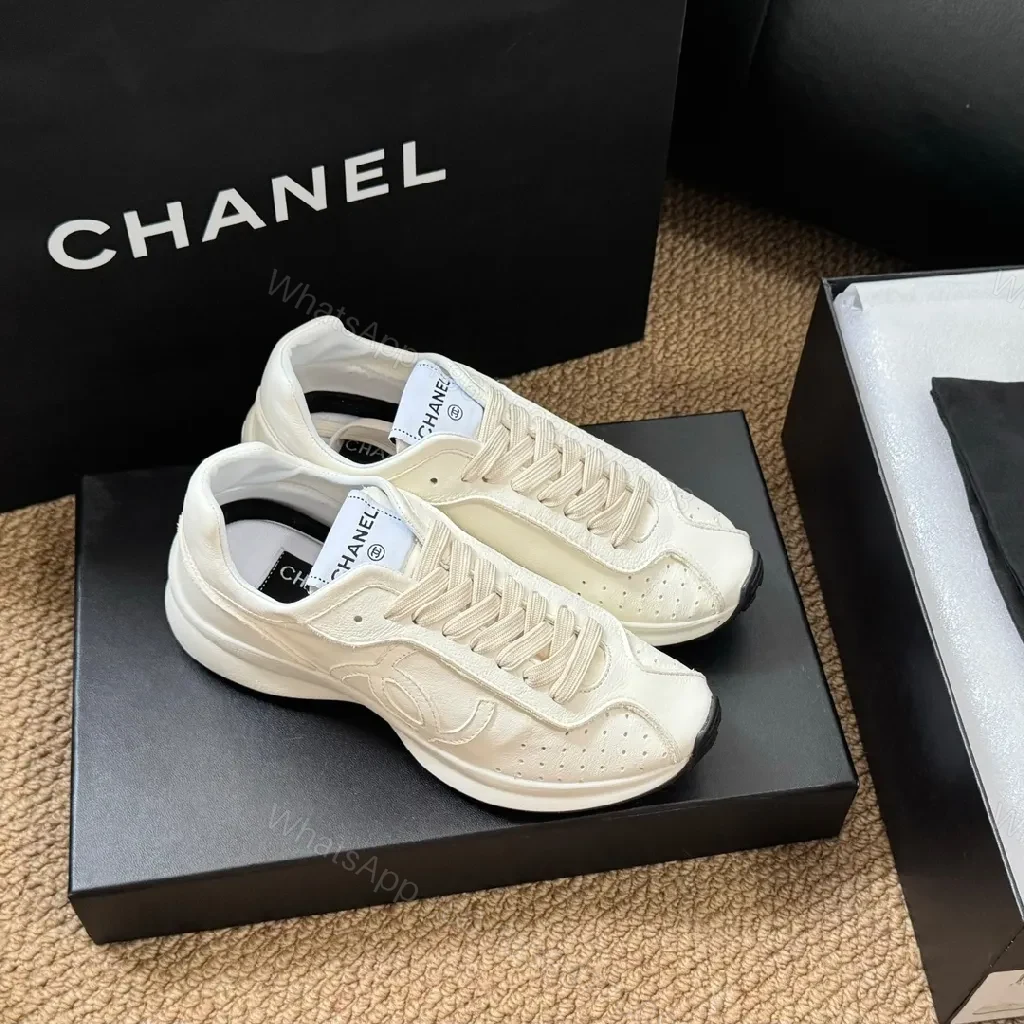 View 6 of White Leather Sneakers - Subtle Texture, Everyday Luxury