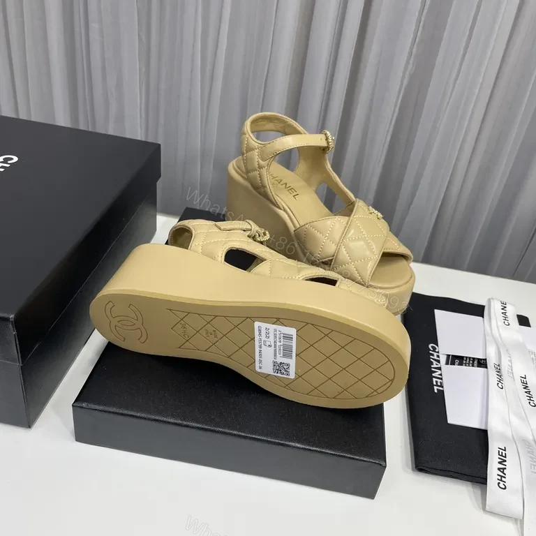 View 2 of Chanel-Style Quilted Sandals: Lux Comfort Elevation