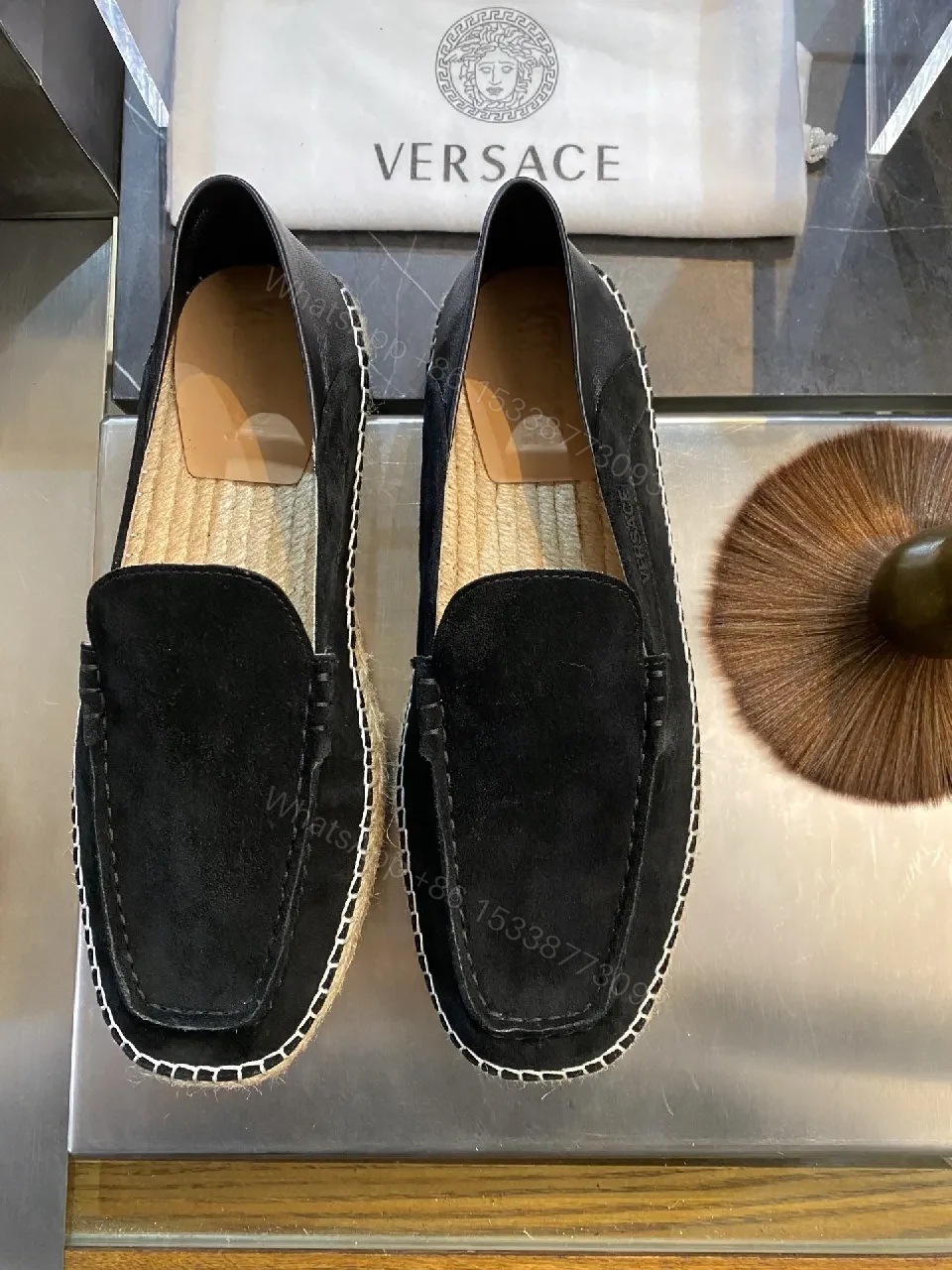View 3 of Black Suede Espadrille Loafers: Elevated Casual Comfort