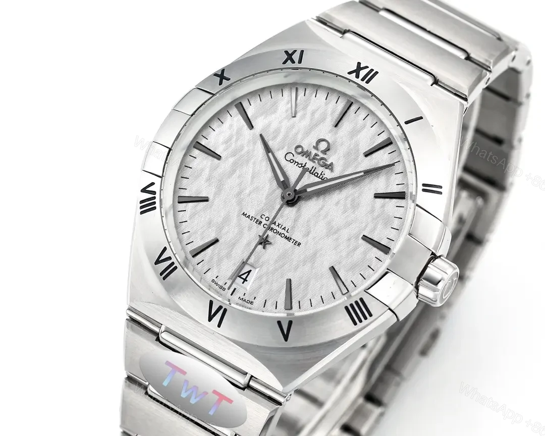 View 3 of Omega Constellation Star Series 5th Generation Ceramic Bezel Watch Silver Dial Stainless Steel Bracelet 41mm