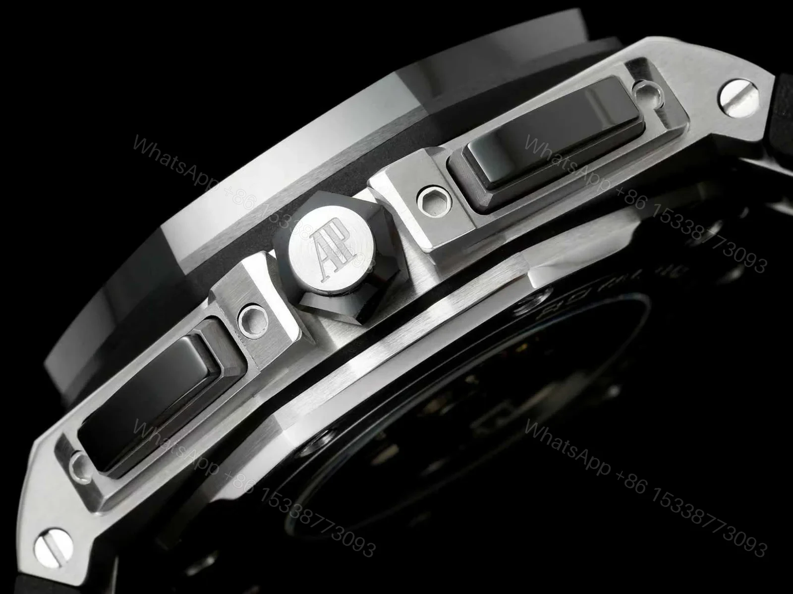 View 6 of Audemars Piguet Royal Oak Offshore White Replica 44MM Black Rubber Strap Chronograph RG-AP-ROO-WHT-BLK-RUB-44
