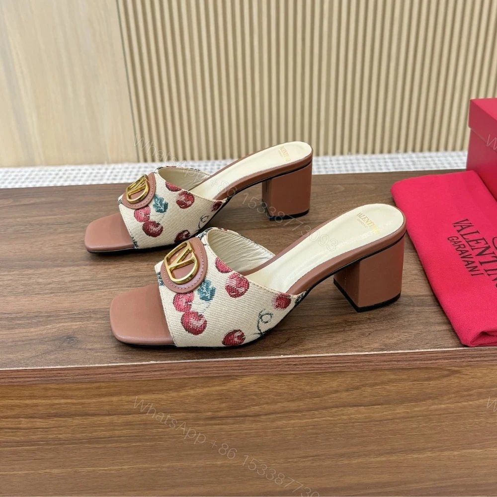 View 2 of VALENTINO VLOGO SIGNATURE CHERRYFIC SLIDE SANDAL NATURAL 6W0S0MH7NNX 32H