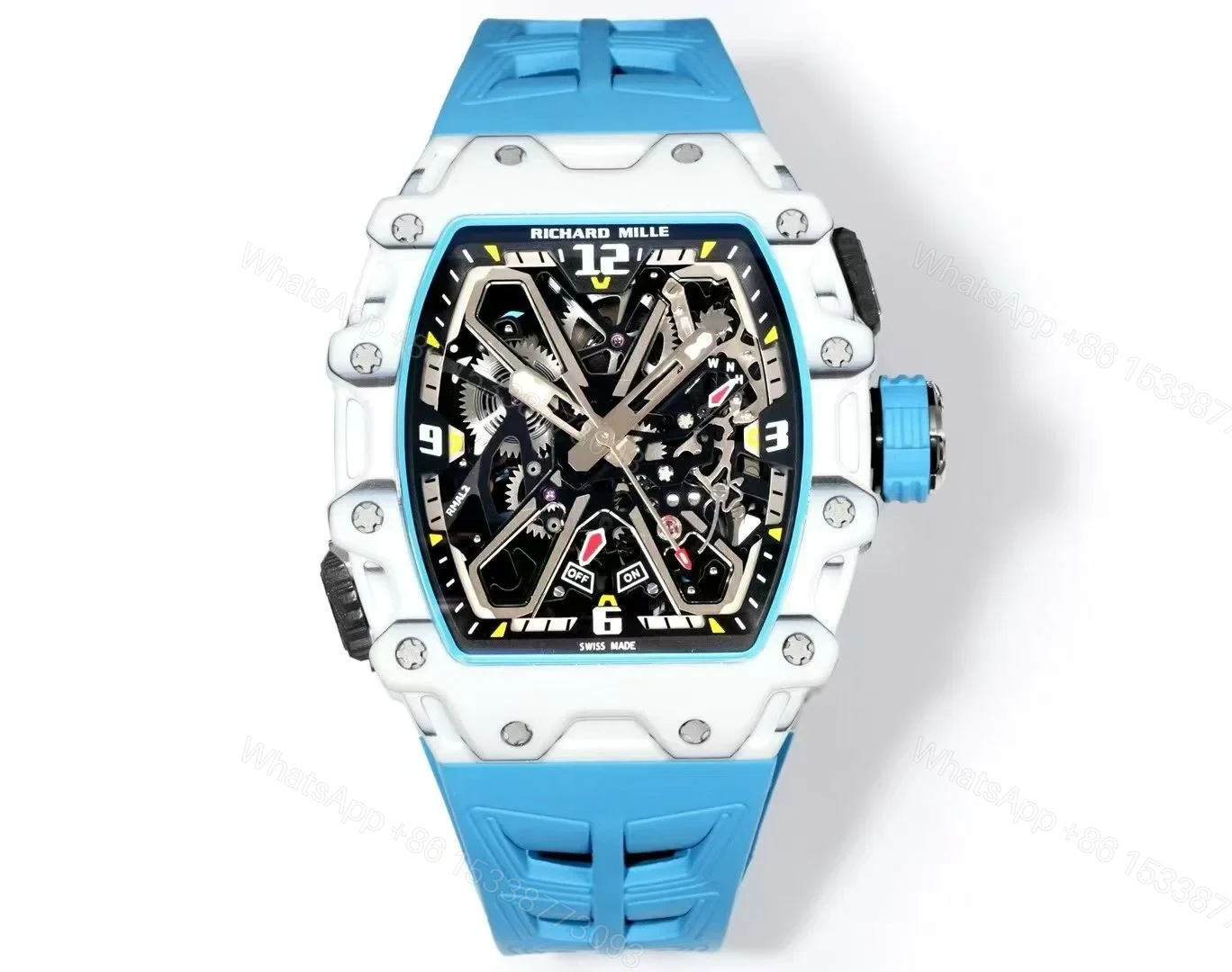 Richard Mille RM35-03 Automatic Skeleton Watch Carbon NTPT Quartz Carbon Fiber 13.5MM Slim Case Integrated Movement Premium Edition RM35-03-CARB-AUTO-SK — view 1