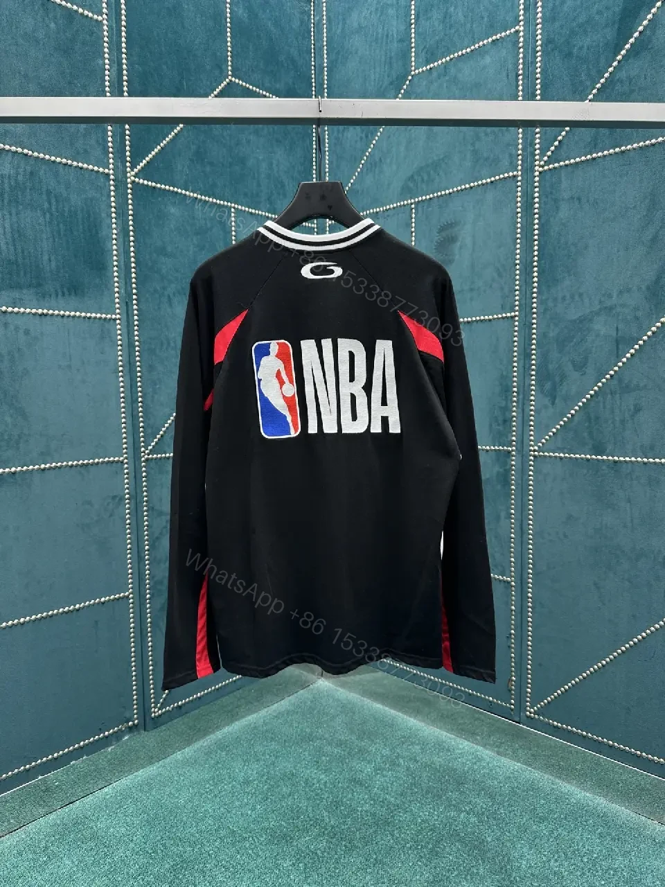 View 11 of Bold Black-White-Red Jersey: Premium Streetwear Comfort