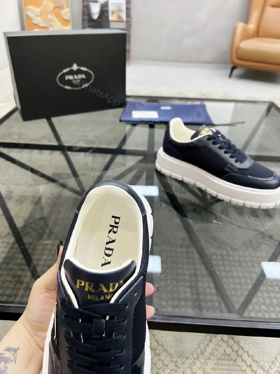 View 6 of Knit & Leather Sneaker: Premium, Bold, Versatile Comfort