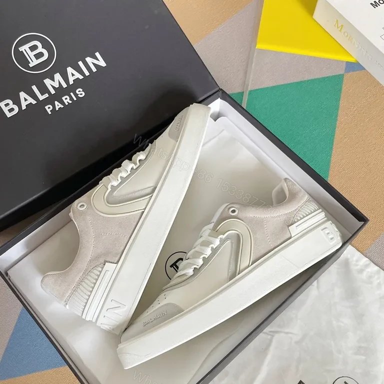 View 6 of Cream-Tone Calf Leather Sneakers: Luxury Everyday Comfort