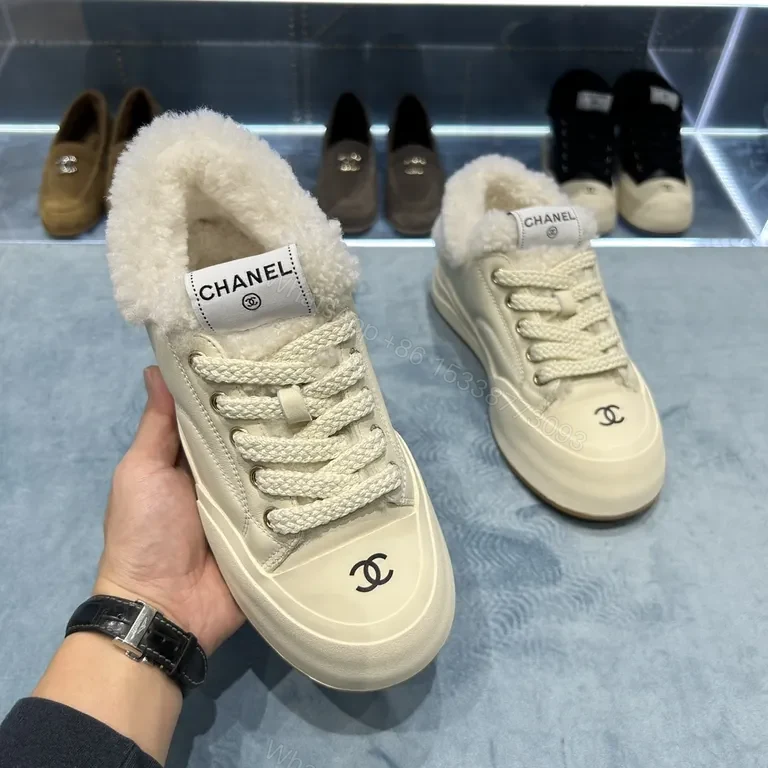 View 9 of Chanel-Inspired Cozy High-Top Sneakers: Luxe Comfort