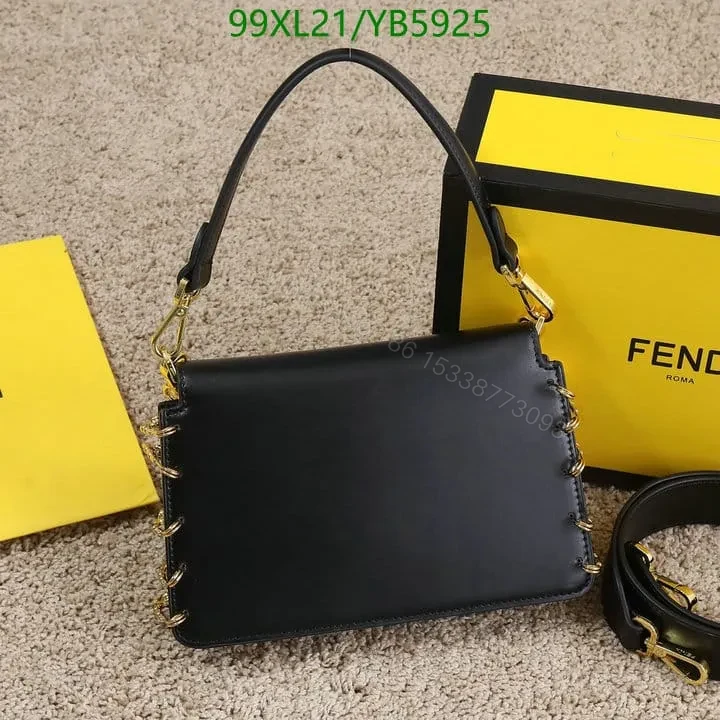 View 17 of Fendi Baguette Brooch White Leather Bag YB5925
