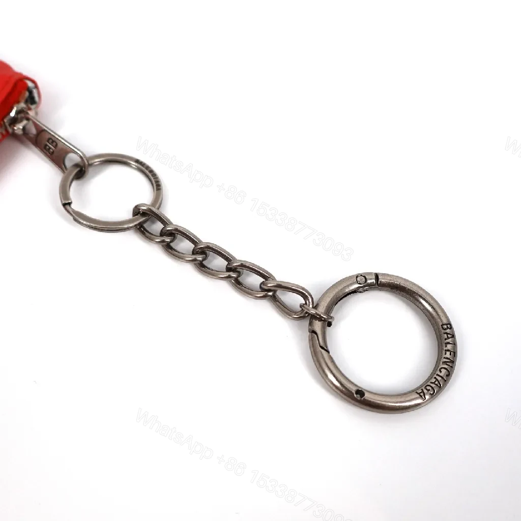 View 7 of Bold Red Mini Pouch Keychain: Street Luxe Utility