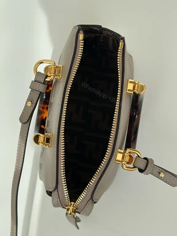 View 4 of Compact Luxury Handbag: FENDI Roma Script Crossbody