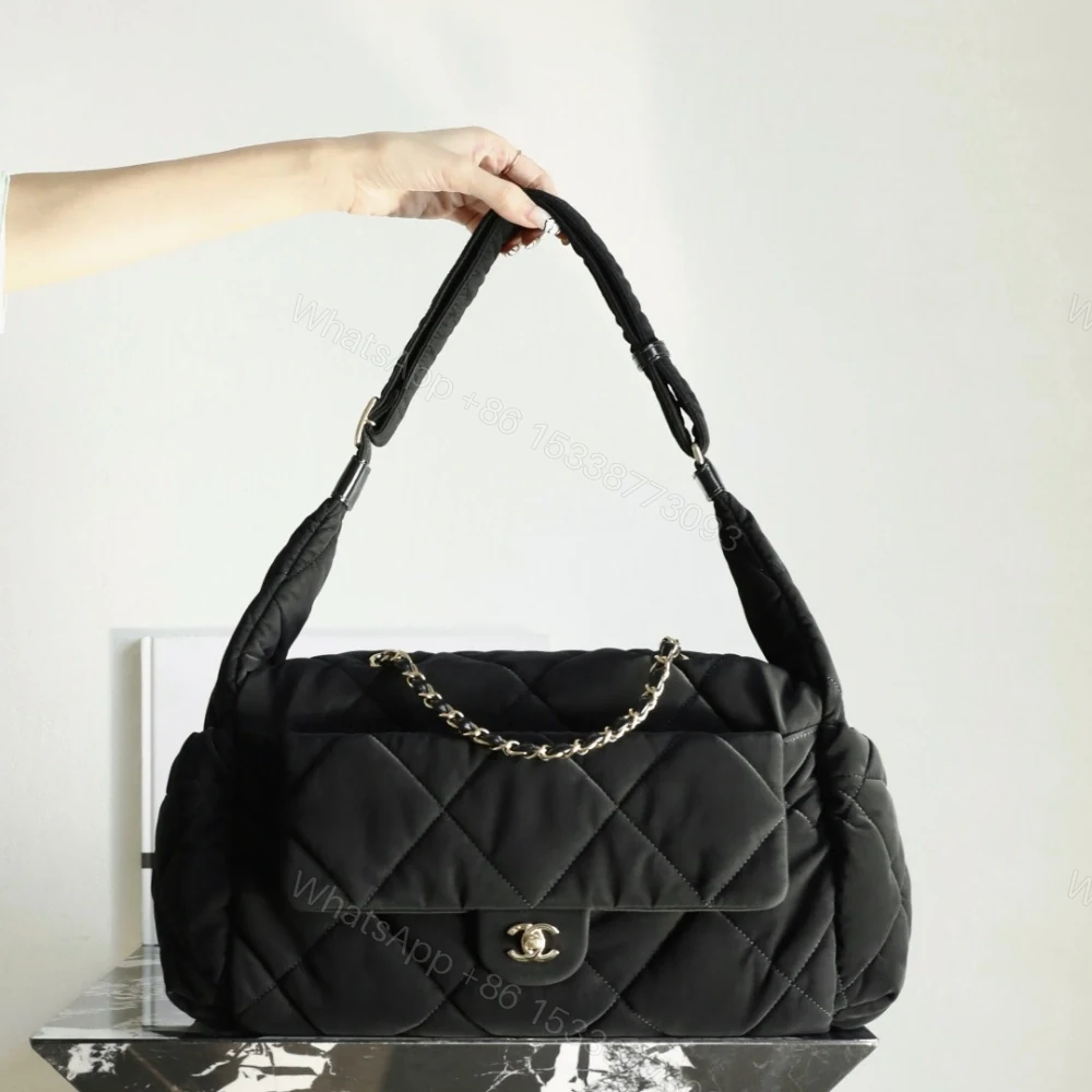 View 5 of 高仿Chanel*25N系列AS5055絲絨單肩包黑色免檢版