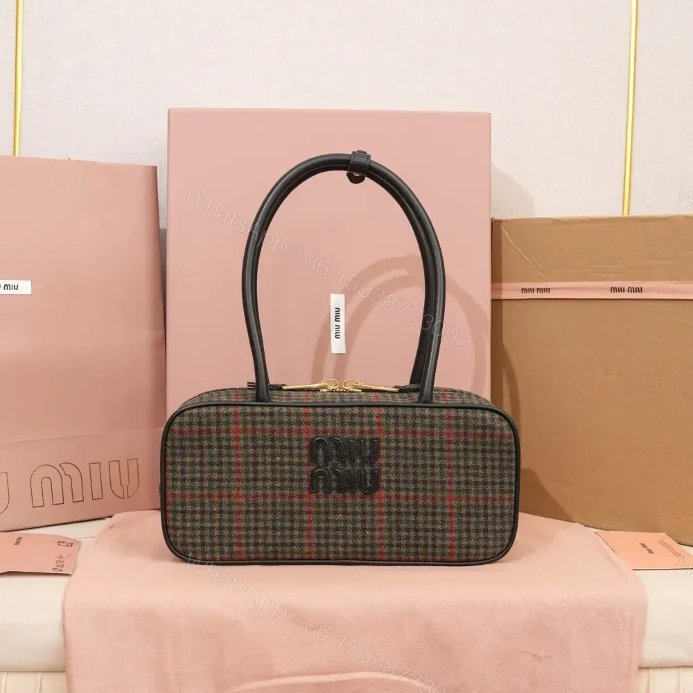 高仿miumiu*Beau系列5BB173織物千鳥格手提包免檢版 — view 1