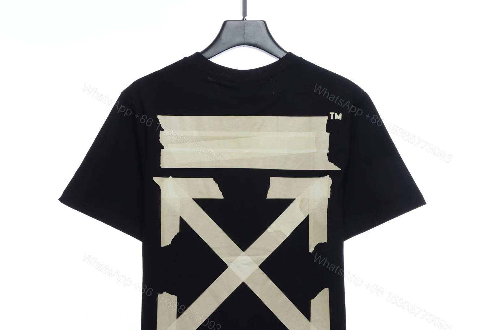 View 2 of Off-White Rubber Strip Arrow Printing Black T-Shirt