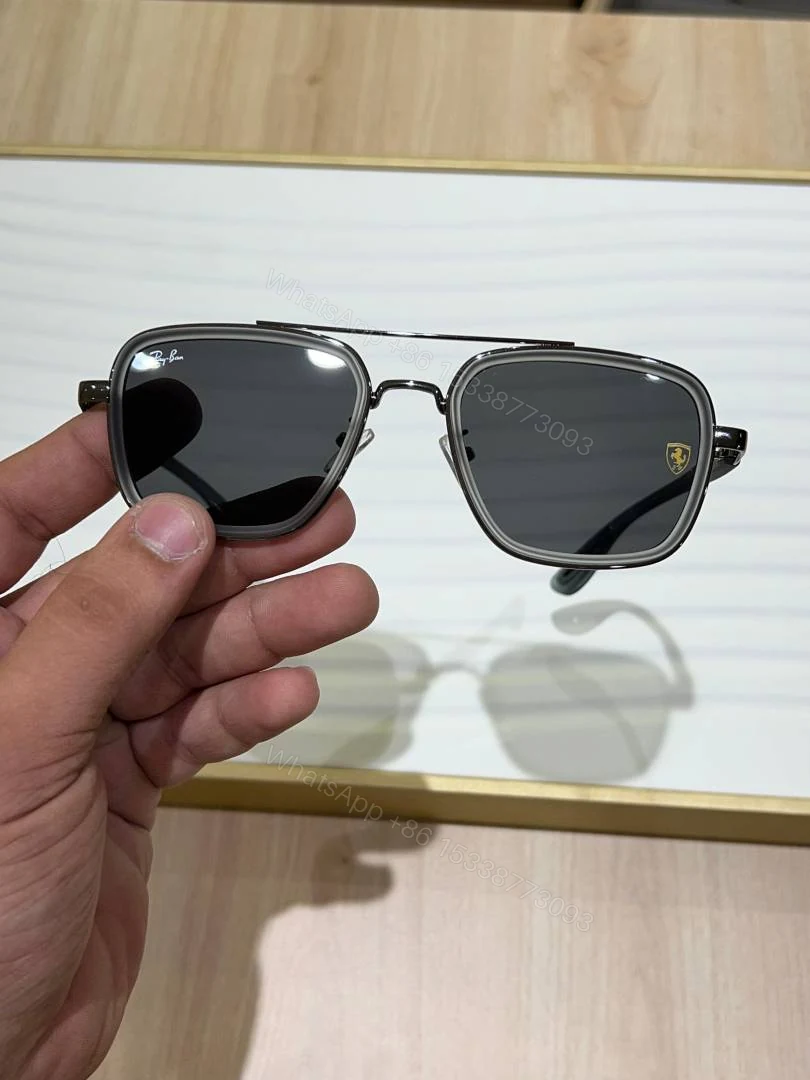 View 2 of First Copy RayBan 06 Grey Black Premium UV Protected Luxury Sunglasses