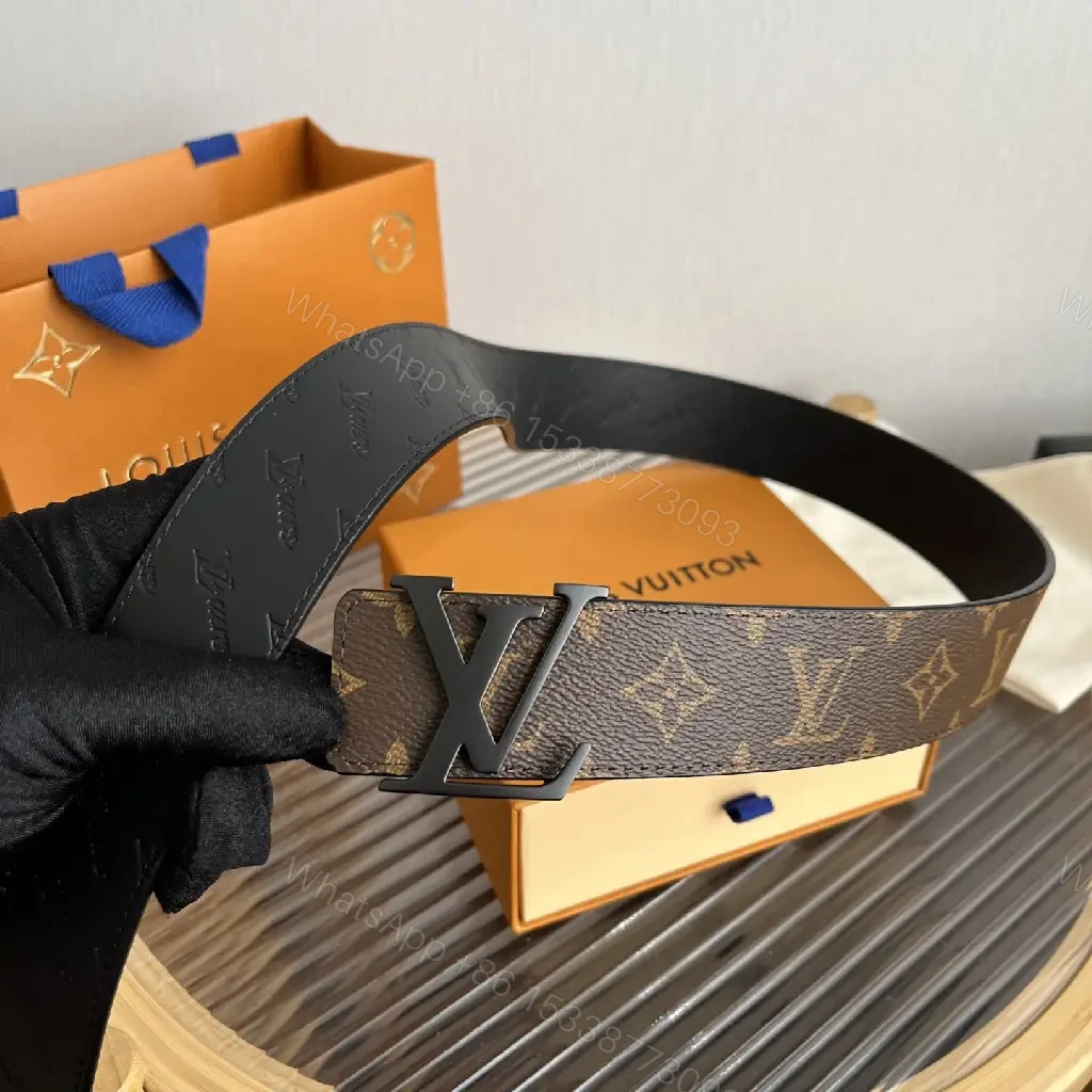 View 2 of Brown Monogram Belt Style Accessory with LV Buckle