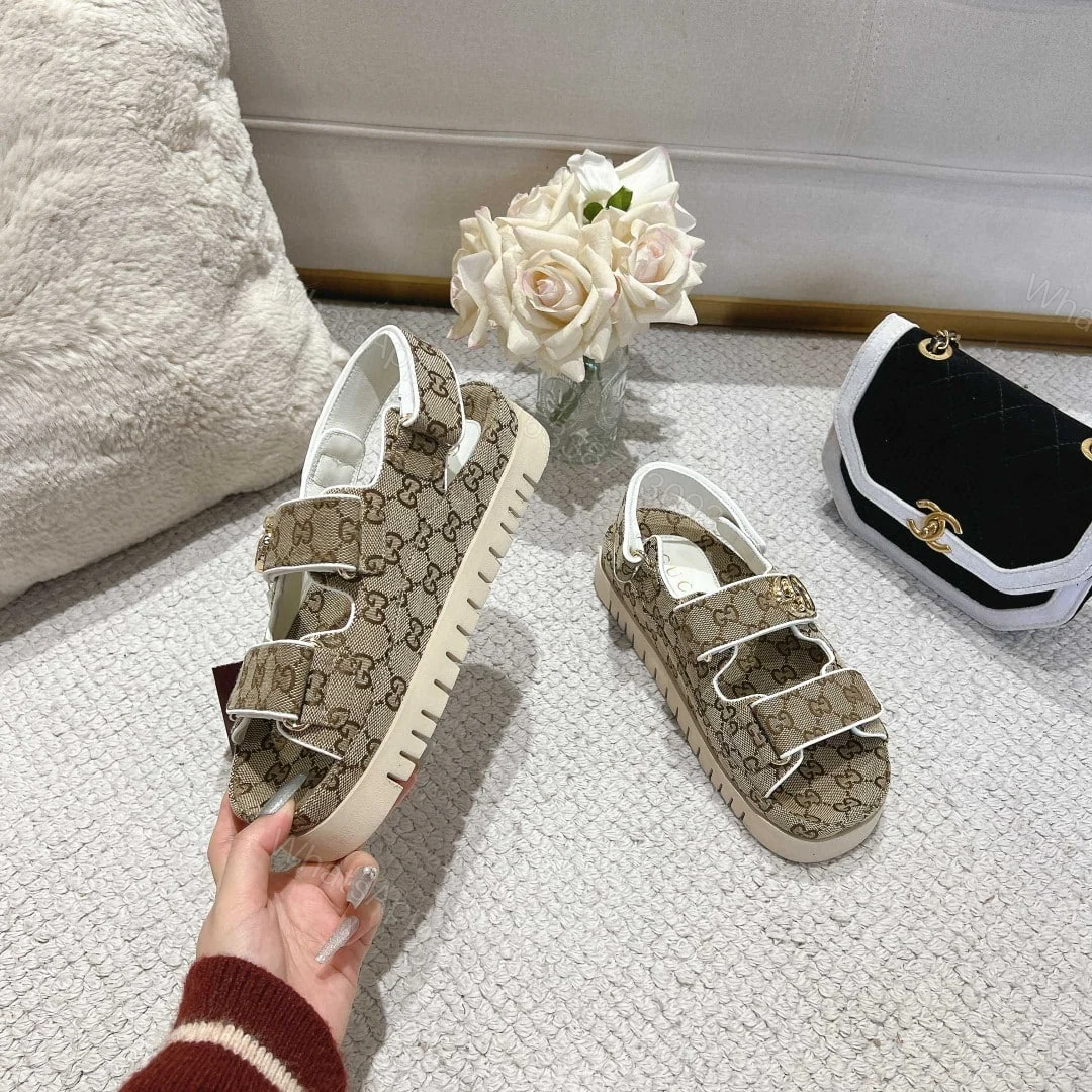 View 6 of GUCCI WOMEN’S SANDAL WITH DOUBLE G BEIGE 816630 FAD9F 9753