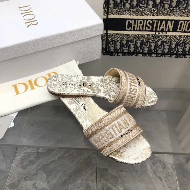 View 7 of Statement Dior Linen Sandals - Metallic Strap, Comfort Footbed