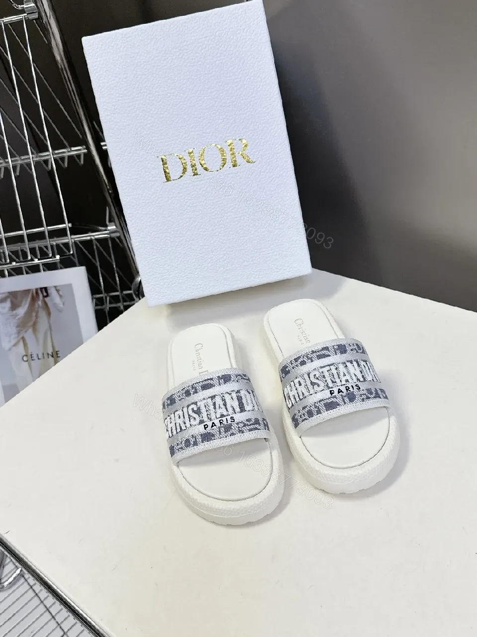 View 3 of Structured Sandals with Signature Logo Strap - Elevated Comfort